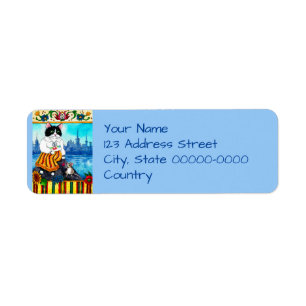 Cute Cat Mouse Estonian Return Address Labels