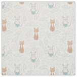 Cute Cat Mouse Pattern  Fabric