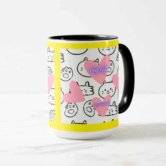 cute cat mug (Front Right)