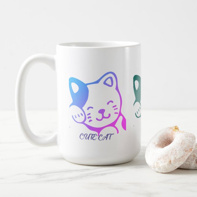 Cute Cat Mug (With Donut)