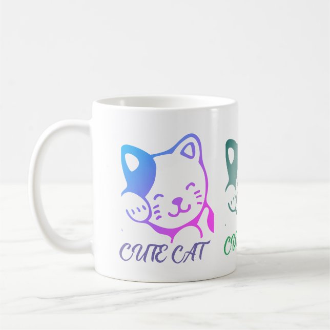 Cute Cat Mug (Left)