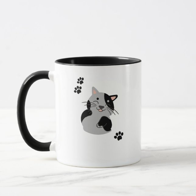 Cute Cat Mug (Left)