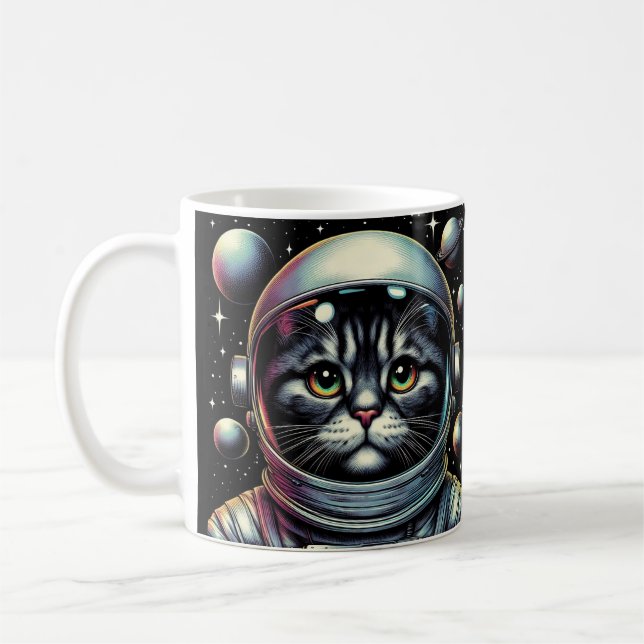 Cute cat mug! coffee mug (Left)
