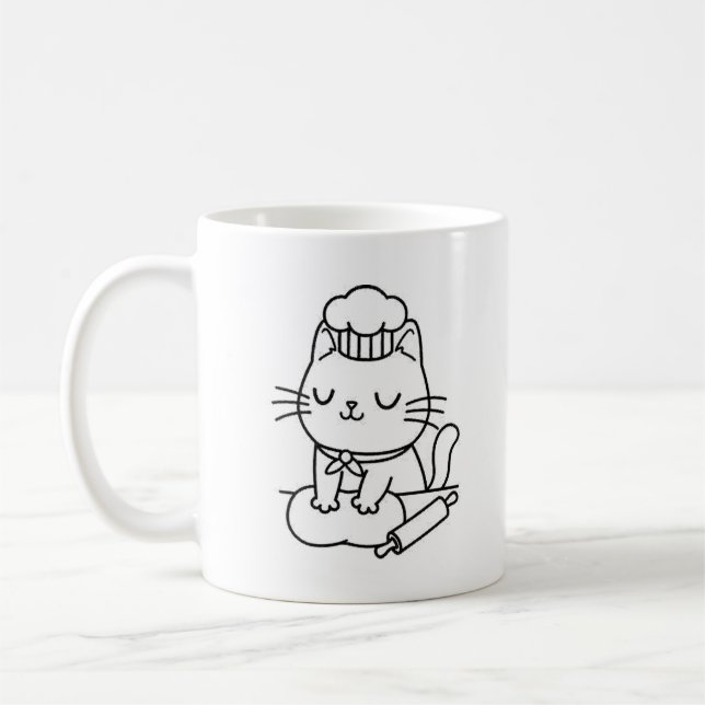 Cute Cat Mug – Delightful Gift for Cat Lovers! (Left)