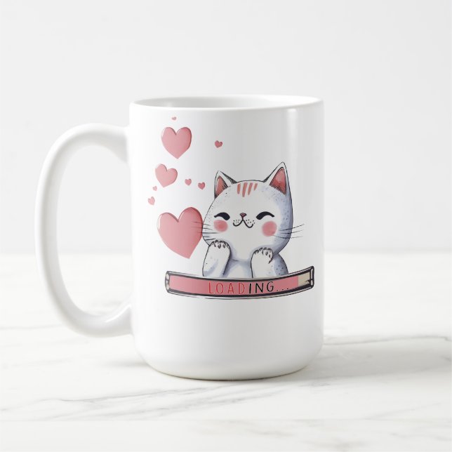 Cute Cat Mug Design (Left)