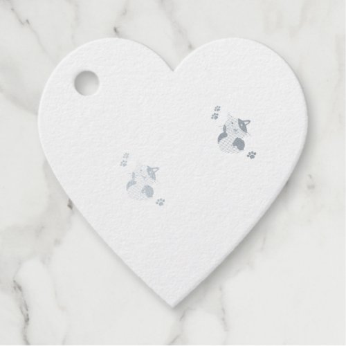 Cute Cat Mug Foil Favor Tags