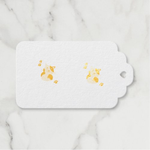 Cute Cat Mug Foil Gift Tags