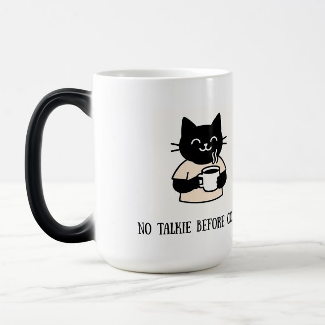 Cute Cat Mug – Funny Coffee Cup for Cat Lovers (Left)