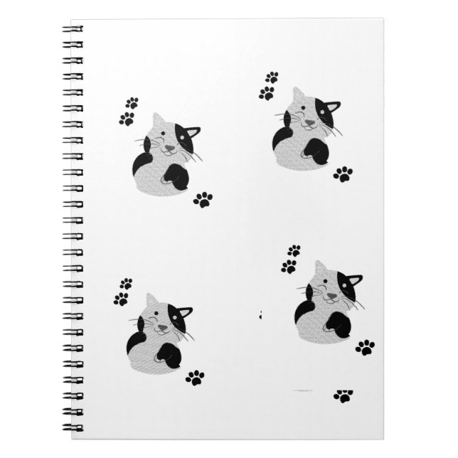 Cute Cat Mug Notebook (Front)