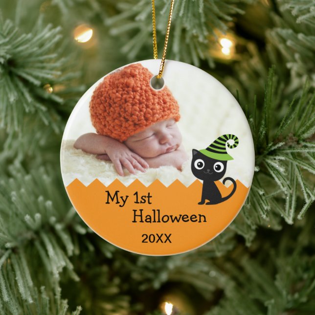 Cute Cat My 1st Halloween Ornament (Tree)