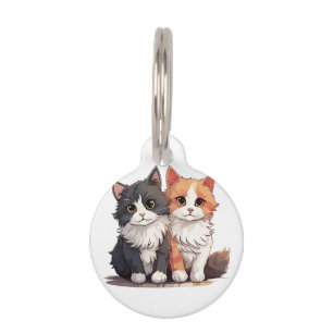 Cute Cat Name Pet ID Tag