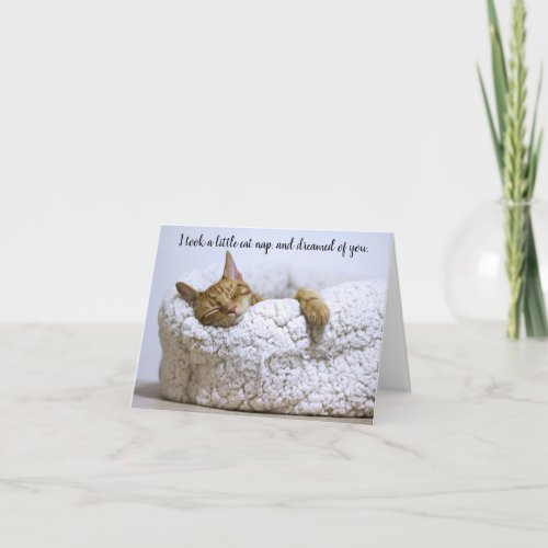 Cute Cat Nap Meow More Than Ever Thinking of You Card