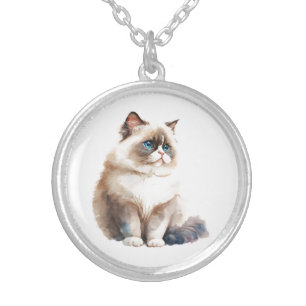 Cute Cat Necklace Ragdoll Kitten Pendant