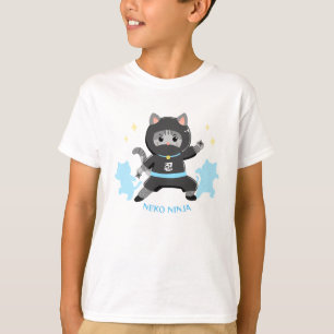 Cute Cat Ninja Japanese Blue Cat Ninja from Japan T-Shirt