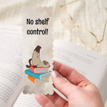 Cute Cat No Shelf Control Bookmark