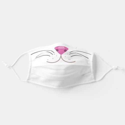 Cute cat nose cartoon illustration adult cloth face mask