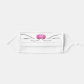 Cute cat nose cartoon illustration adult cloth face mask (Front, Folded)