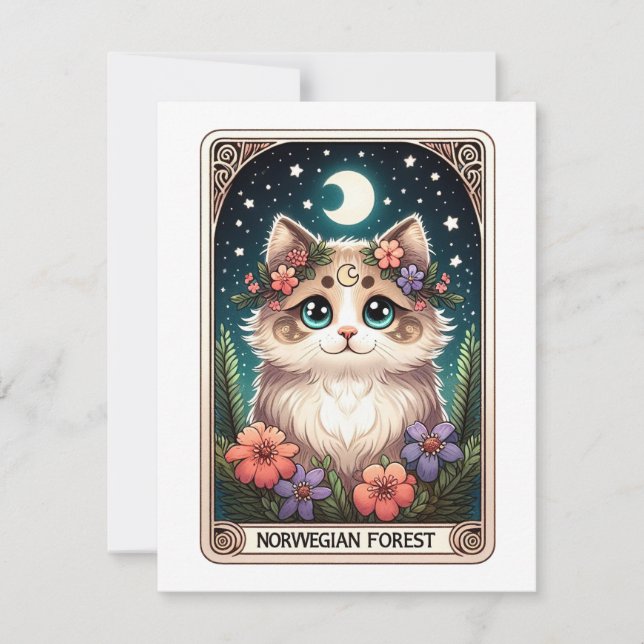 Cute Cat Note Card (Front)