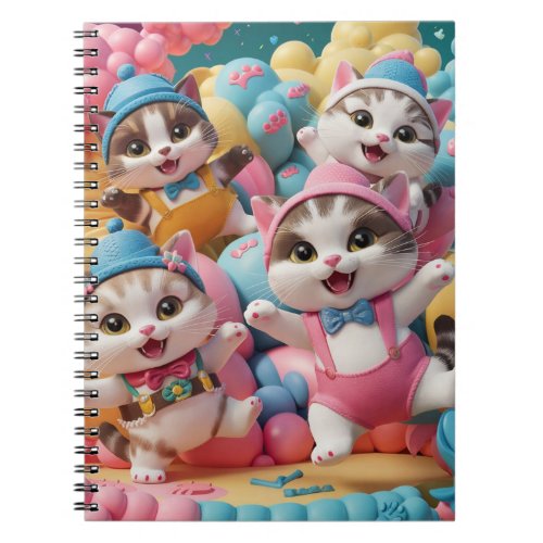 Cute Cat Notebook Cover for Kids