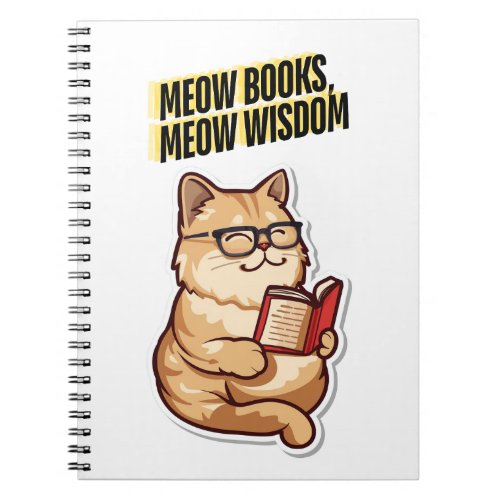Cute Cat Notebook  Meow Books Meow Wisdom