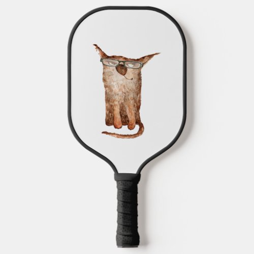 Cute Cat On Glasses Cats Funny Cat   Pickleball Paddle