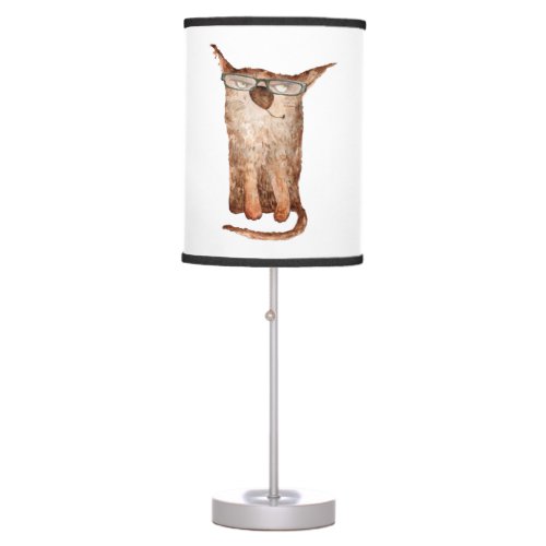 Cute Cat On Glasses Cats Funny Cat   Table Lamp