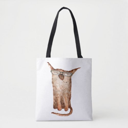 Cute Cat On Glasses Cats Funny Cat   Tote Bag