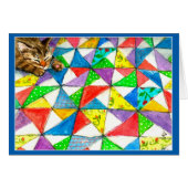 Cute cat on quilt (Front Horizontal)