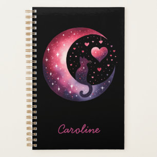 Cute Cat on the Moon Planner