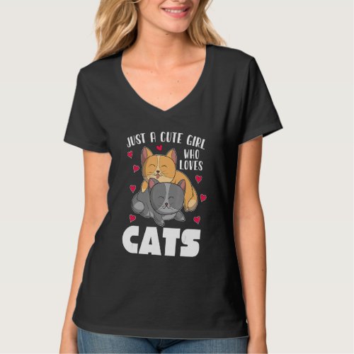 Cute Cat Owner Pet Animal Kitten Cat  Girls Women  T_Shirt