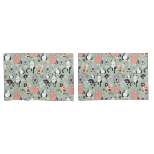 Cute Cat Pair of Pillowcase