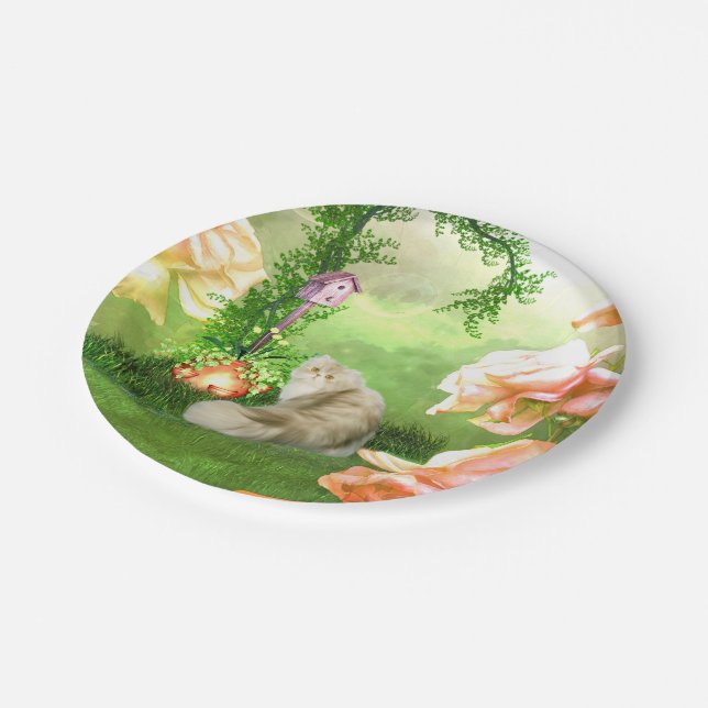 Cute cat paper plates (Angled)