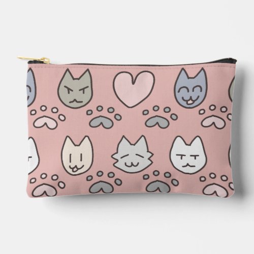 Cute Cat Pattern Accessory Pouch