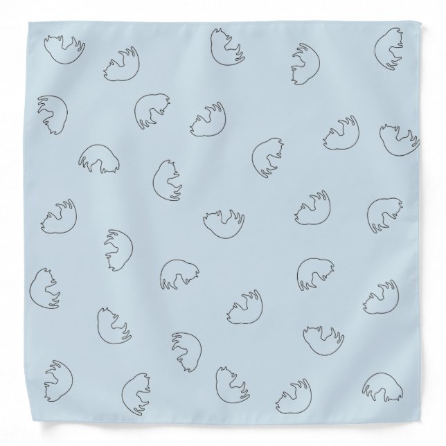 CUTE Cat Pattern Bandana (Front)