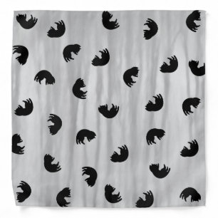 CUTE Cat Pattern Black and Gray Bandana