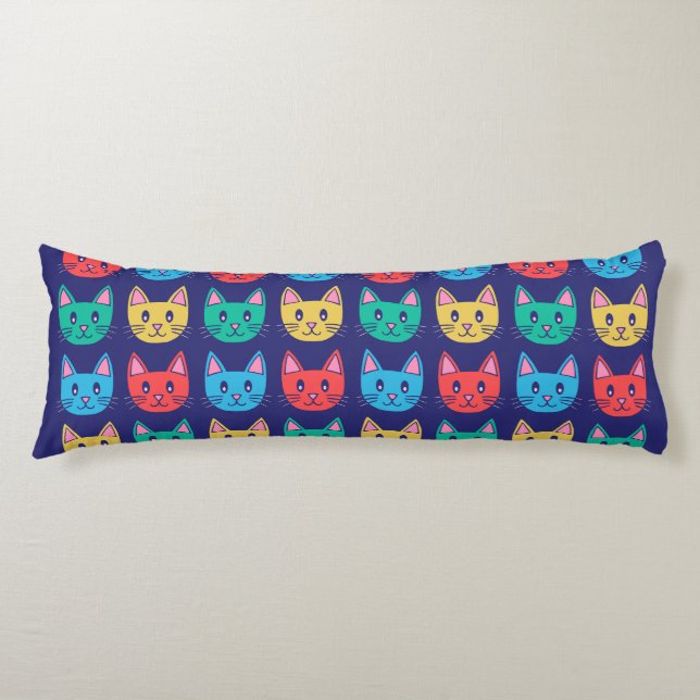 Cute Cat Pattern Body Pillow (Front)