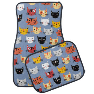 Cute Cat Pattern Car Floor Mat