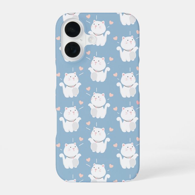 Cute cat pattern design iphone case (Back)