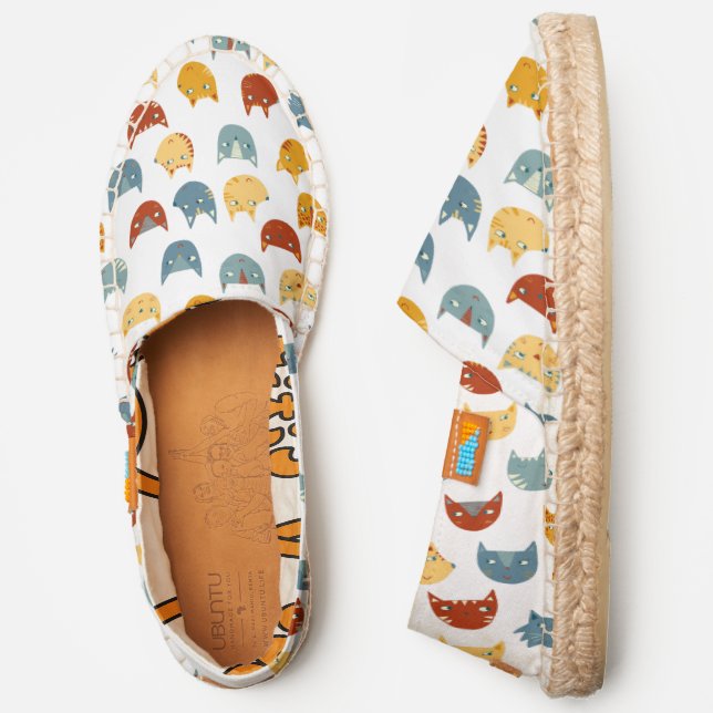 Cute Cat Pattern Espadrilles (Side)