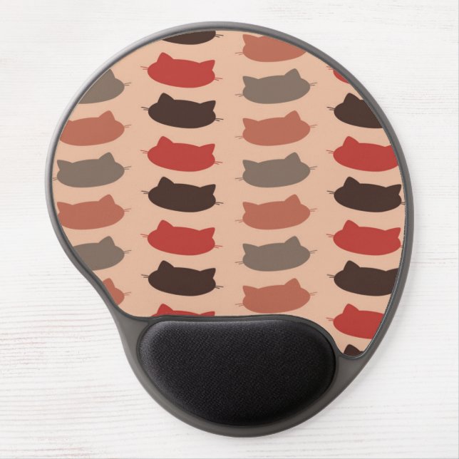 Cute Cat Pattern Gel Mouse Pad (Front)
