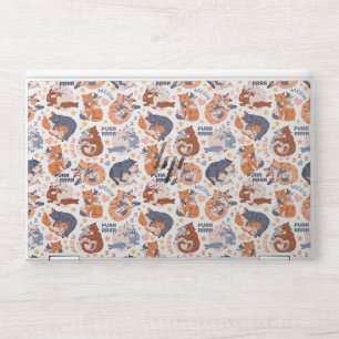 Cute Cat Pattern HP Laptop Skin