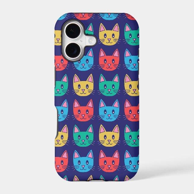 Cute Cat Pattern Iphone Case (Back)