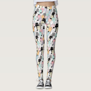 Cute Cat Pattern Leggings