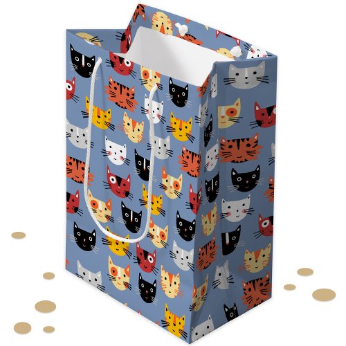 Cute Cat Pattern Medium Gift Bag