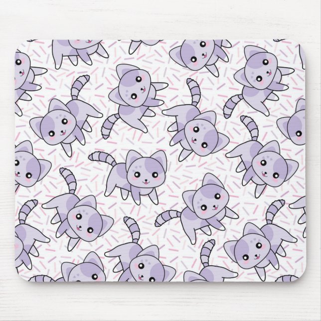 Cute Cat Pattern Mouse Pad (Front)