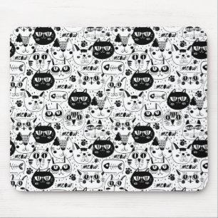 Cute Cat Pattern Mouse Pad