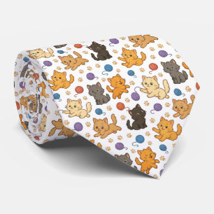 Cute Cat Pattern Neck Tie