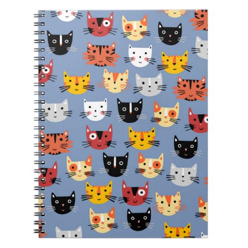 Cute Cat Pattern Notebook