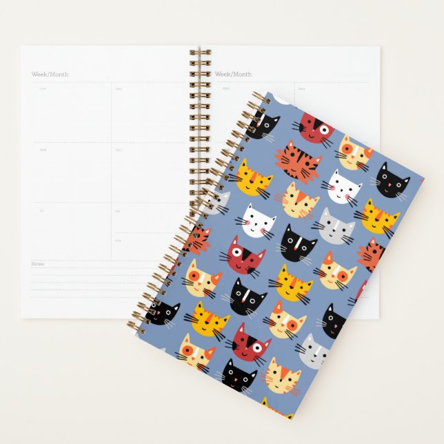 Cute Cat Pattern Planner (Display)