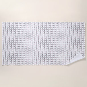 Cute Cat Pattern Seamless Background Beach Towel